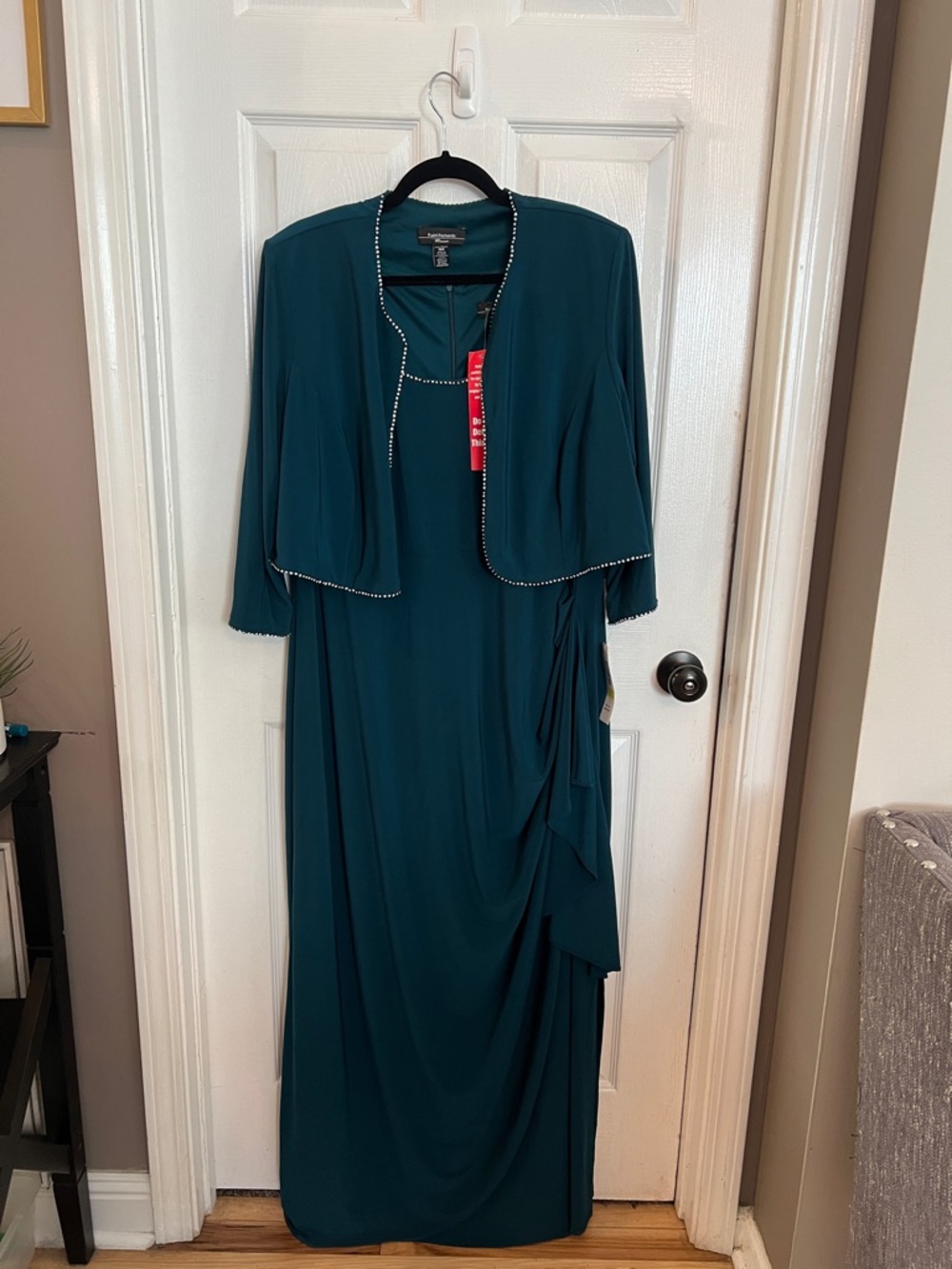 Teal Evening Dress with Matching Jacket